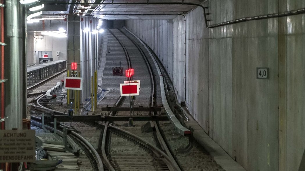 Symbolbild: Bauarbeiten im Tunnel der Hamburger U-Bahn.