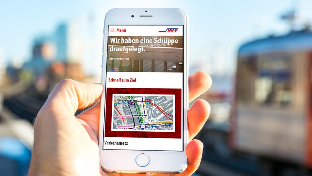 Die neue HVV-Website ist für den mobilen Einsatz auf Smartphones optimiert