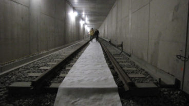 U-Bahn-Tunnelbaustelle in Hamburg in der HafenCity.