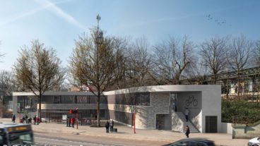 Geplantes Fahrradparkhaus an der Kellinghusenstraße (Architekt: Mathias Hein)