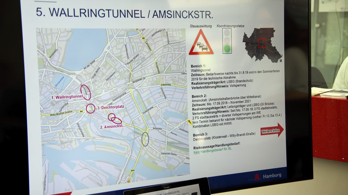 Mit solchen Analysekarten sollen Straßenbaustellen in Hamburg besser koordiniert werden