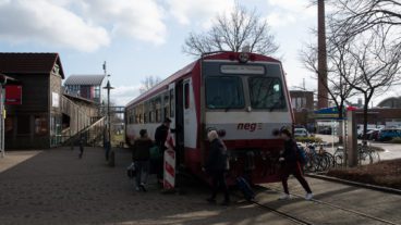 Bahn-Probebetrieb zwischen Uetersen und Tornesch im Februar 2020