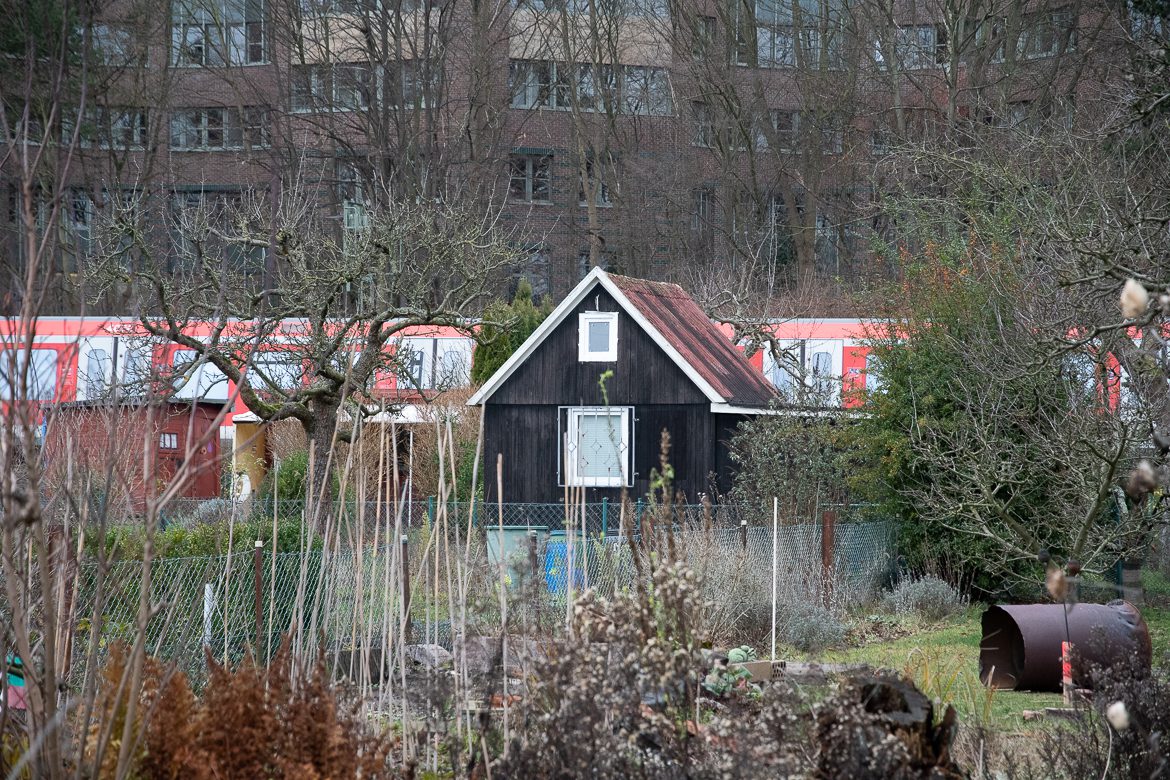 Die meisten alten Lauben in der Kleingartenanlage standen Anfang Januar noch. Bis Ende März soll alles abgerissen sein.