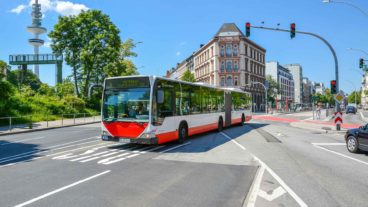 Busbeschleunigung an der Staatsbibliothek in Hamburg