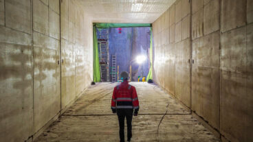 Das erste Tunnelstück der neuen U-Bahnlinie U5 in Hamburg nördlich der Station Sengelmannstraße ist fertig. (Foto: Hochbahn)